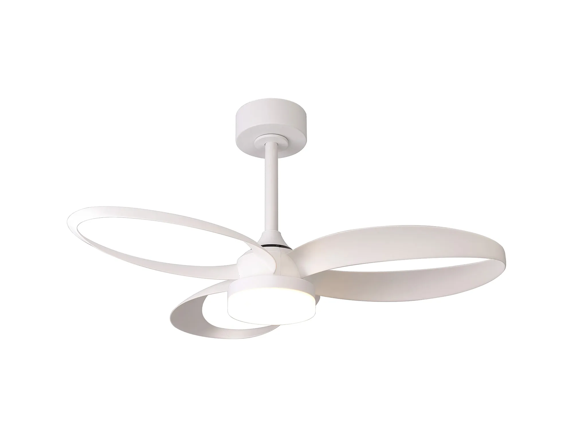 M8700  Infinity Fan 24W LED Dimmable Ceiling Light & Fan, Remote Controlled, White